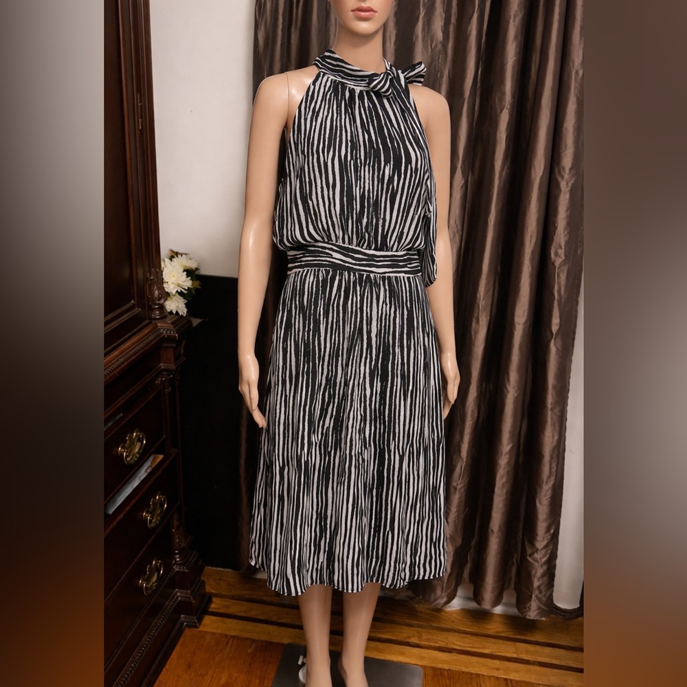 Black and White Zebra Print Dress